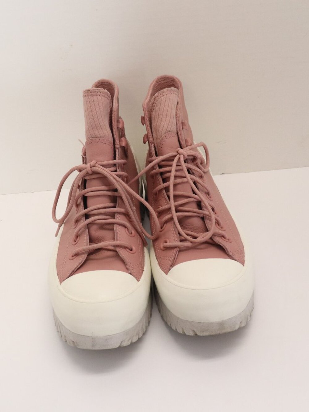 Converse All Star Pink and White Unsex High Top Shoes Size Men's 8 Women's 10